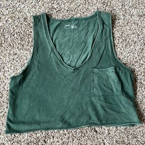 Aerie Loose Cropped Pocket Tank Top